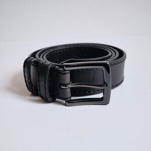 Modern Black Leather Belt - Size - 32"-36" (NEW)